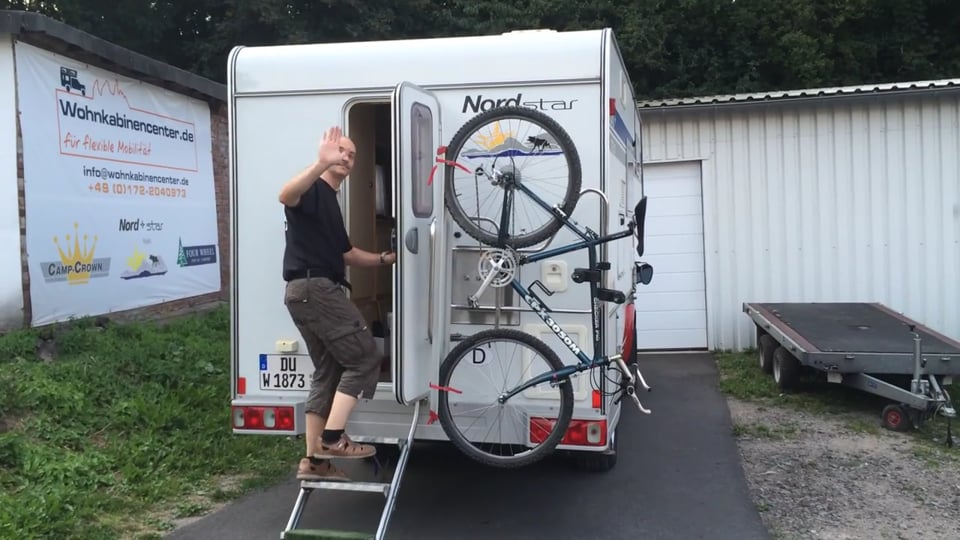 Nordstar - schwenkbarer Fahrradträger für Pickup Wohnkabine 