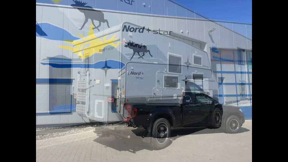 Wohnkabine Nordstar Camp Compact 2016 auf Nissan Navara D40 Kingcab 