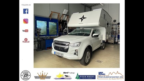 Isuzu D Max Flachpritschenumbau mit Nordstar Camp 8 F SE Wohnkabine als Pickup Camper (BQ).jpg