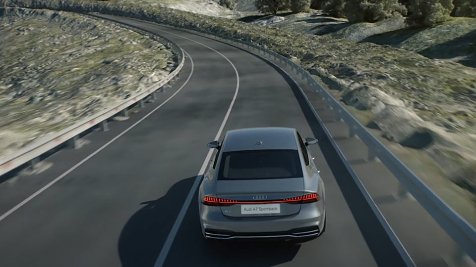 Audi A7 Animation Prädiktiver Effizienzassistent