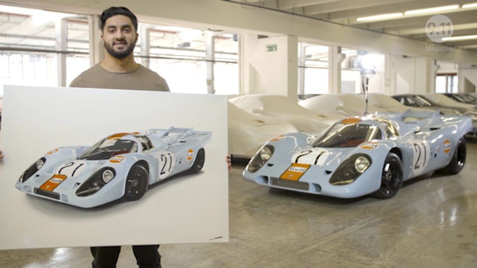 Die Siebziger: Ein Porsche 917 auf Leinwand