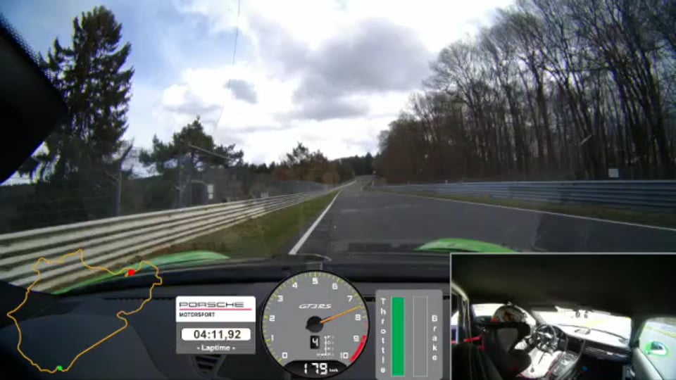 Onboard video: Porsche 911 GT3 RS sets new lap time on Nürburgring Nordschleife – 6:56.4 minutes