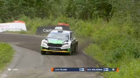 Sami Pajari 2023 WRC2 Rallye Offrroad Samstag Führender Schock.png