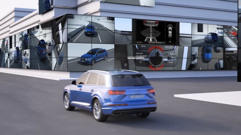 Audi Q7 - Animation Prädiktiver Effizienzassistent mit ACC