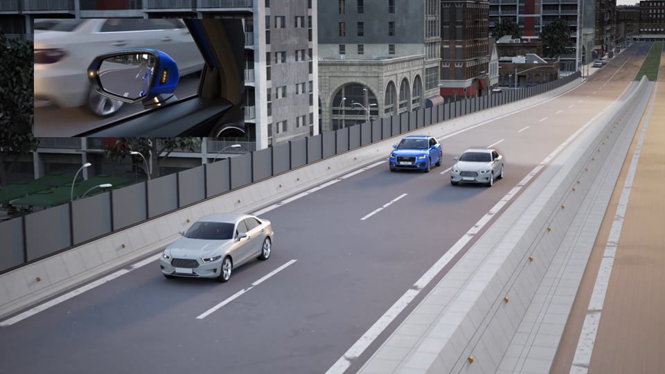 Audi Q2 - Animation Audi side assist