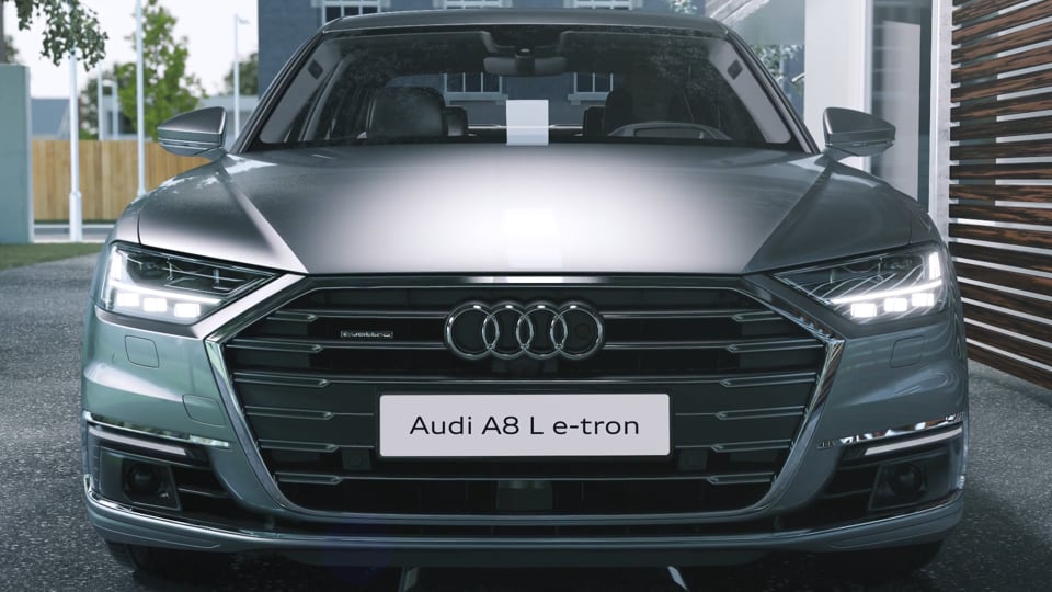 Animation Audi A8 L e-tron - Induktives Laden