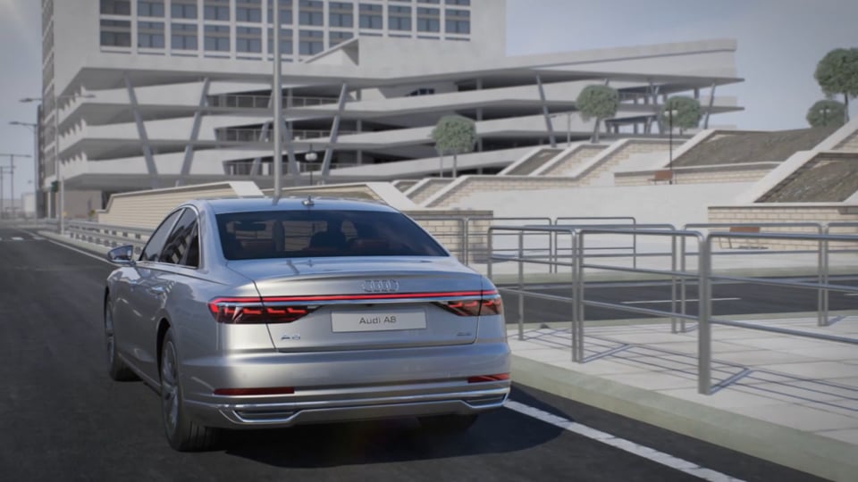 Animation: Die Dynamik-Allradlenkung des Audi A8