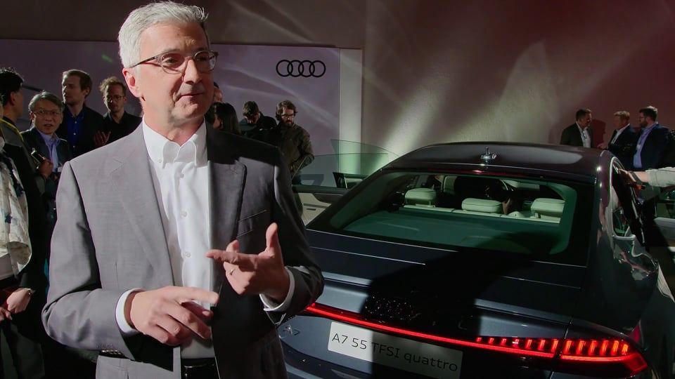 Audi A7 Weltpremiere Interviews Stadler, Mertens, Lichte