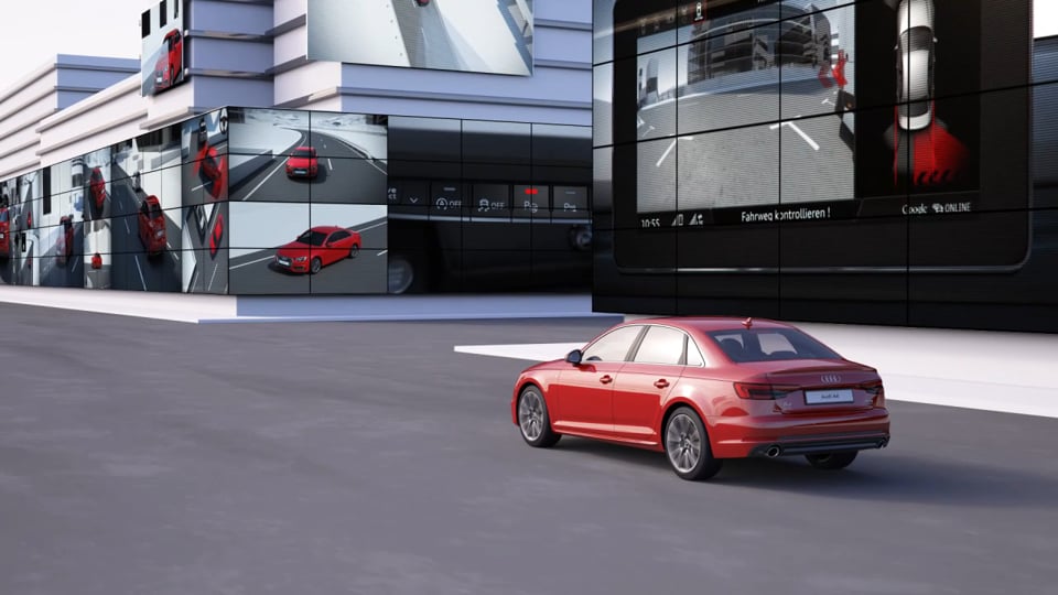 Audi A4 - Animation Prädiktiver Effizienzassistent mit ACC