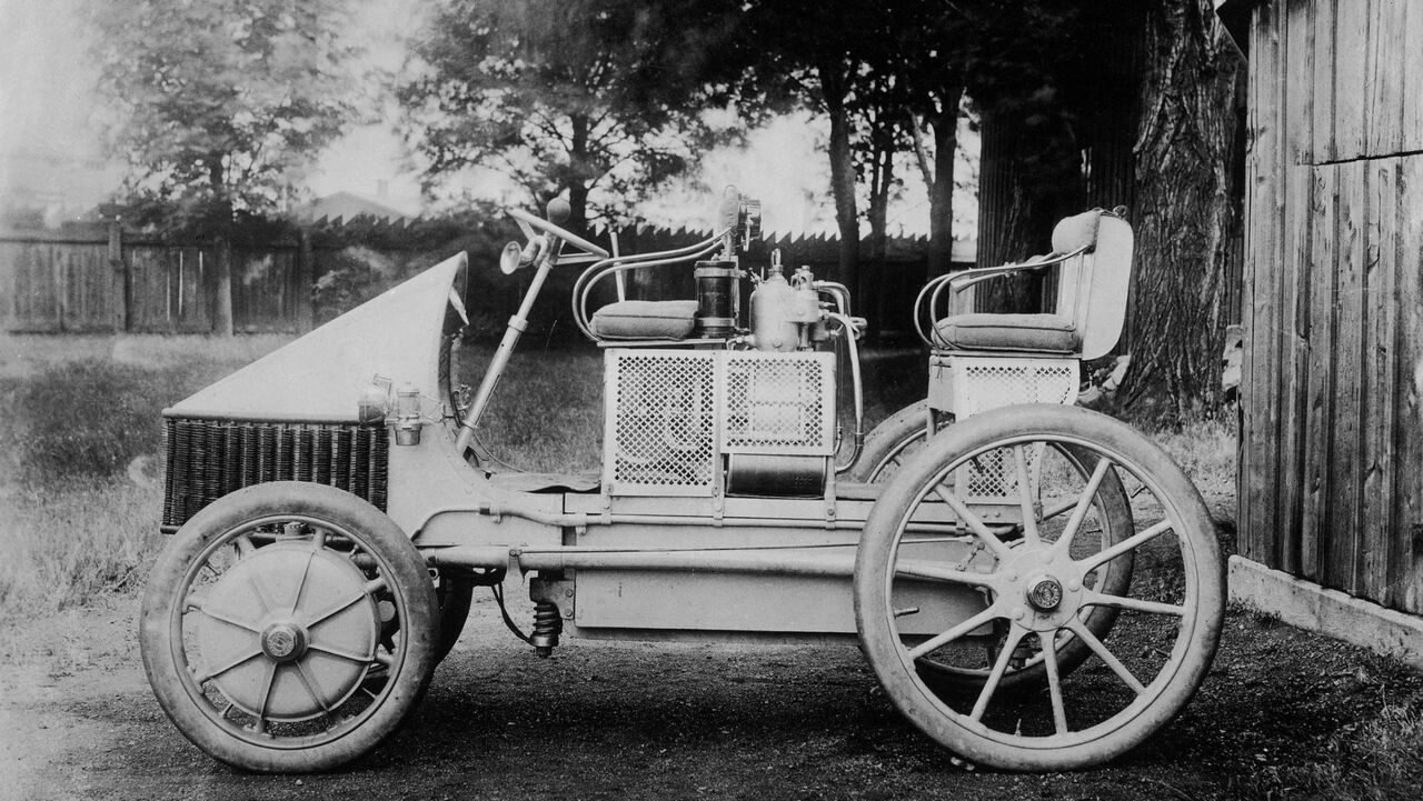 Seiner Zeit voraus: Elektrischer Radnabenmotor von 1900.