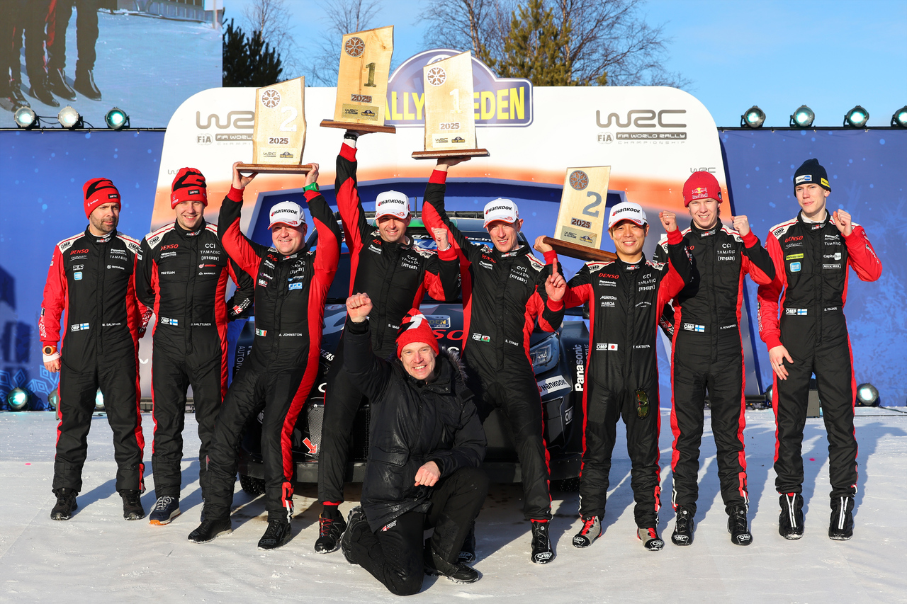 WRC 2025 | Umeo, Schweden: Toyota Gazoo Racing feiert erneuten Doppelsieg.