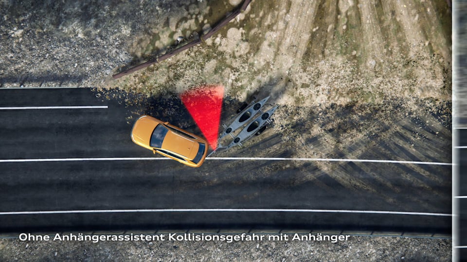 Der Anhängerassistent des neuen Audi Q8 – Funktionsweise in einer Animation zu sehen.