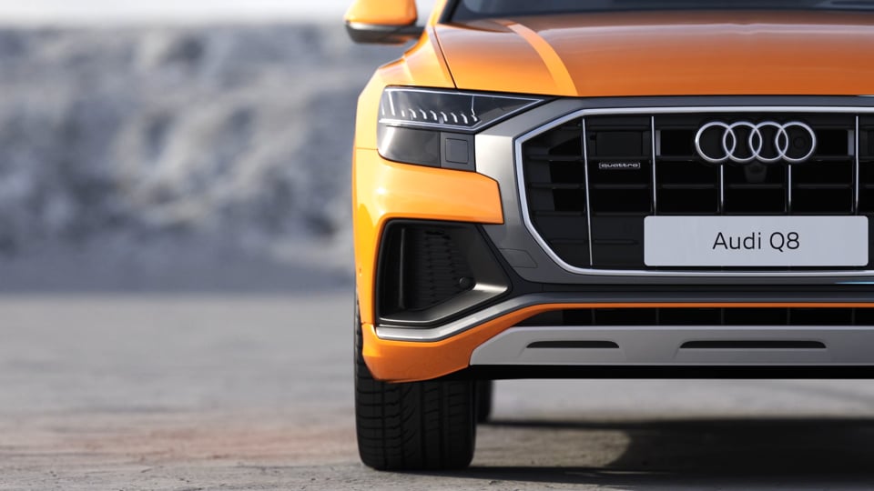 Das Exterieurdesign des neuen Audi Q8: Singleframe im Oktagon-Design...