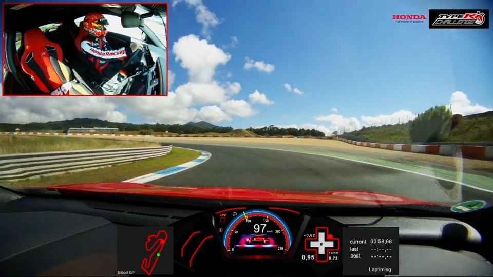 Honda Civic Type R sets new lap record at Estoril circuit in Portugal, driven by Tiago Monteiro