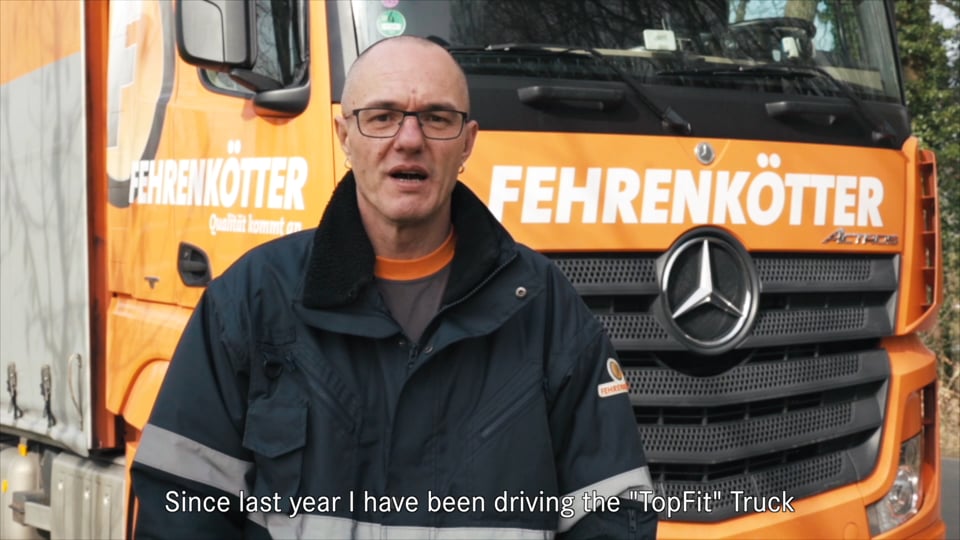  TopFit-Set im Einsatz bei der Spedition Fehrenkötter: Mit dem Fitnessstudio im Mercedes-Benz Actros auf Tour 