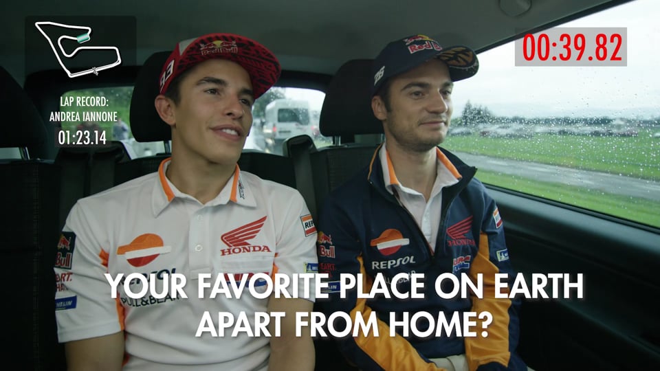 Rapid fire interviews with Dani Pedrosa and Marc Marquez