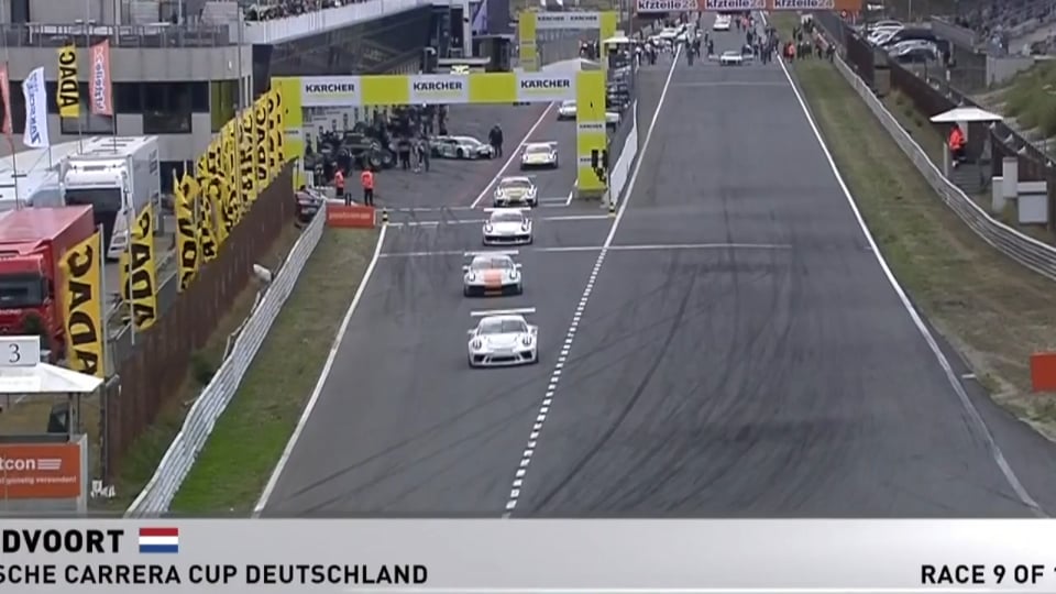 Porsche Carrera Cup 2018, 10. Lauf in Zandvoort: Van Lagen gewinnt Heimrennen, Preining baut Führung aus