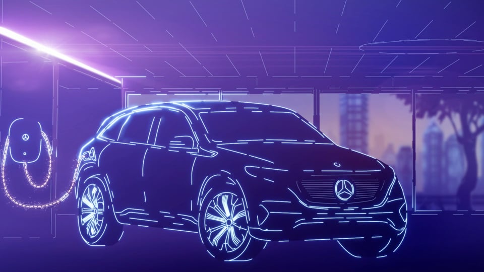  Der neue Mercedes-Benz EQC – Animation zum Ladevorgang...