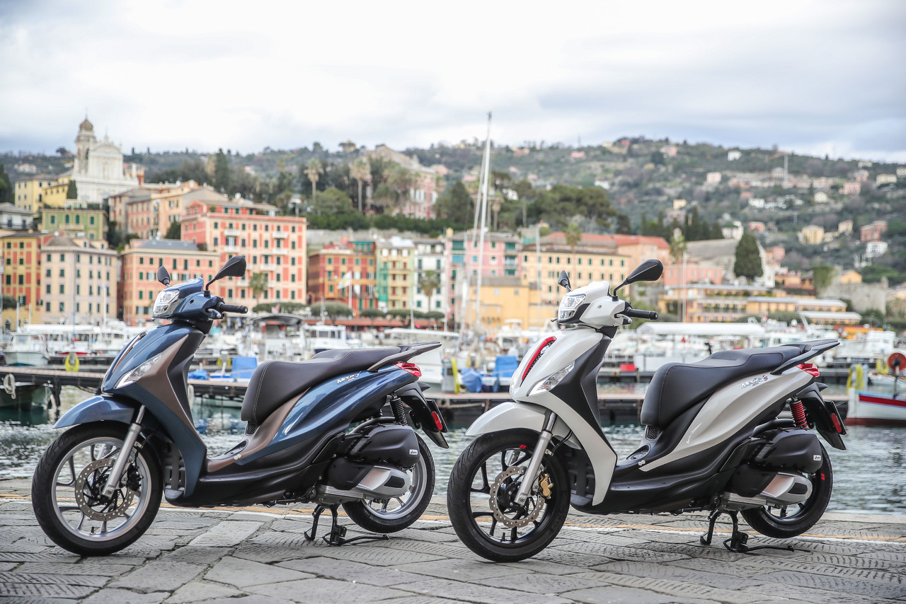 Piaggio News:  New Medley – a full makeover  for the electric PIAGGIO Scooter, a crossover between a llightweight high-wheel and GT Scooter